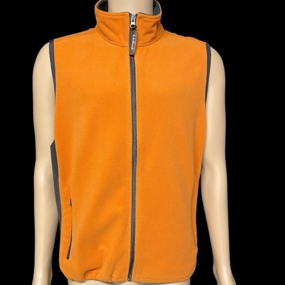 VTG L.L. Bean Factory Store Men’s Burned Orange L Reg Windbloc-Act Polartec Vest